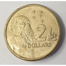 AUSTRALIA 2016 . TWO 2 DOLLARS COIN . ERROR . SLIGHTLY OFF CENTRE MIS-STRIKE